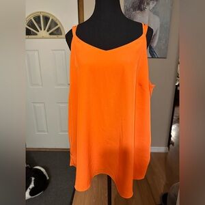 Penningtons Orange Sleeveless Blouse, size 1X